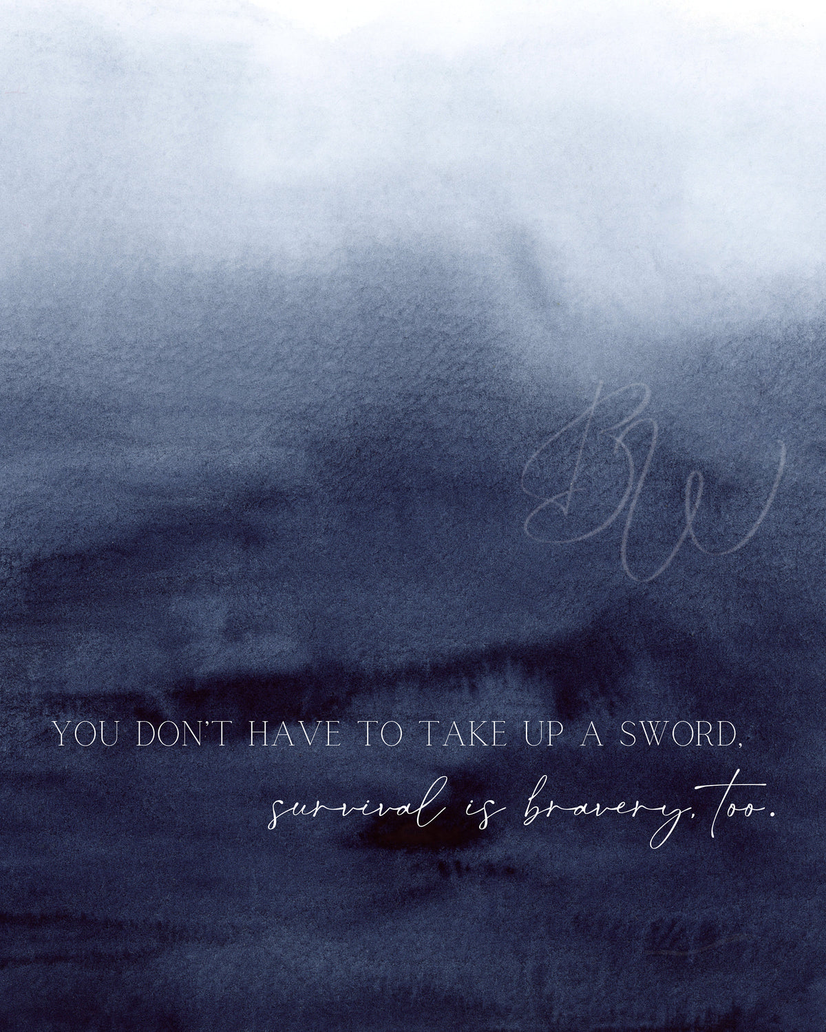 Survival is Bravery Art Print | A Study in Drowning | Officially Licensed Ava Reid Digital Print