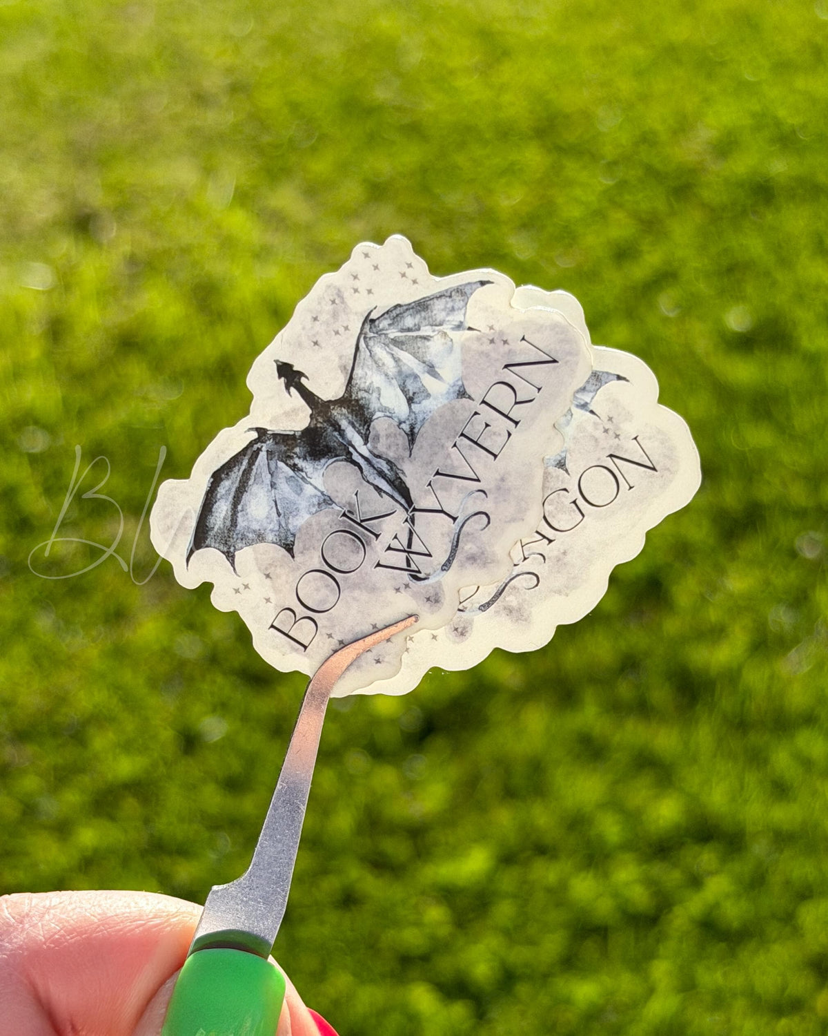 Book Dragon / Wyvern | Watercolor Book Lover Sticker