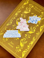 Barely Tolerable | Flowers | Jane Austen | Pride and Prejudice Floral Book Sticker