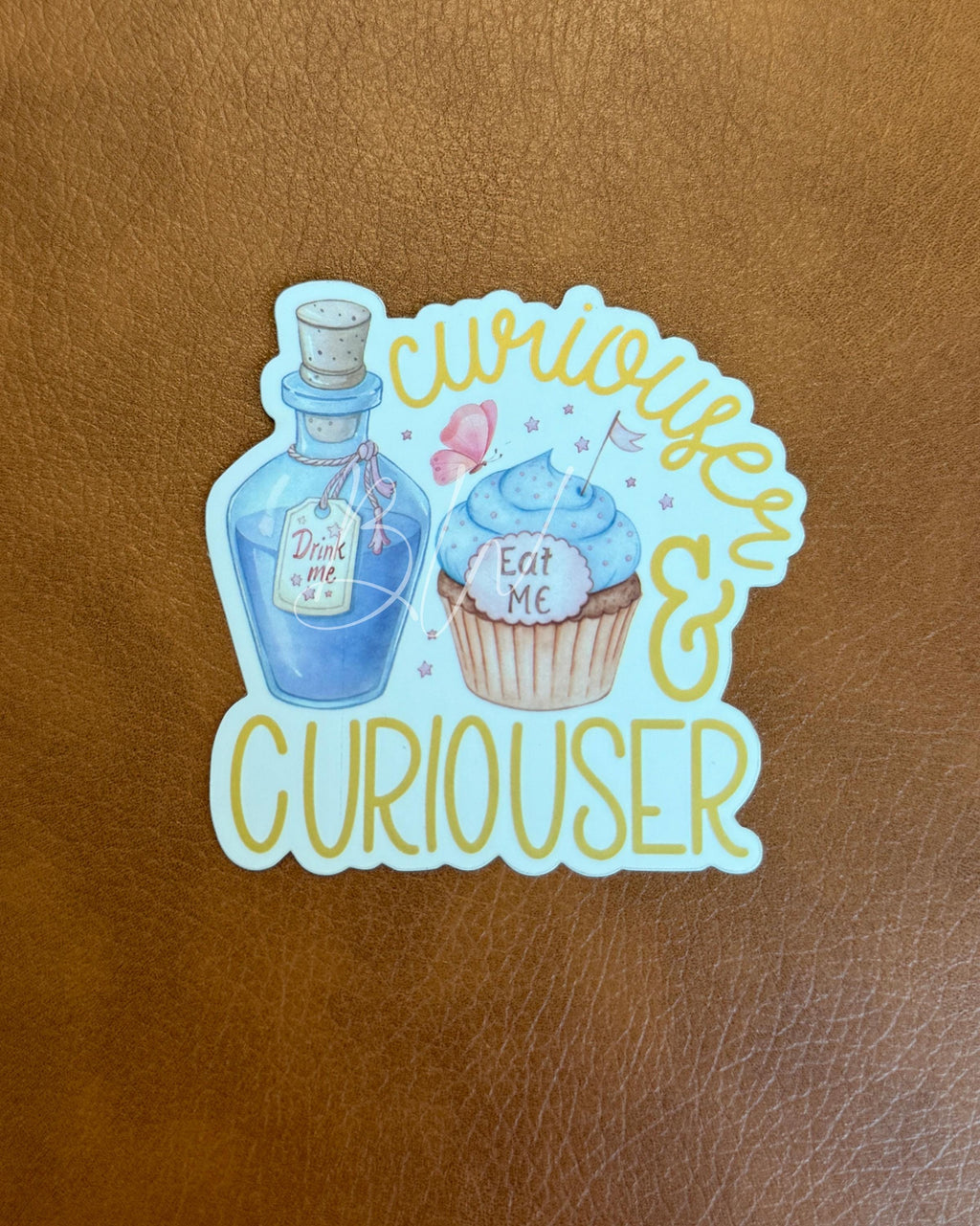 Curiouser Vinyl Sticker | Alice in Wonderland, Bookish Gift