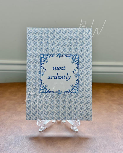 Most Ardently | Pride and Prejudice Art Print | Jane Austen Print