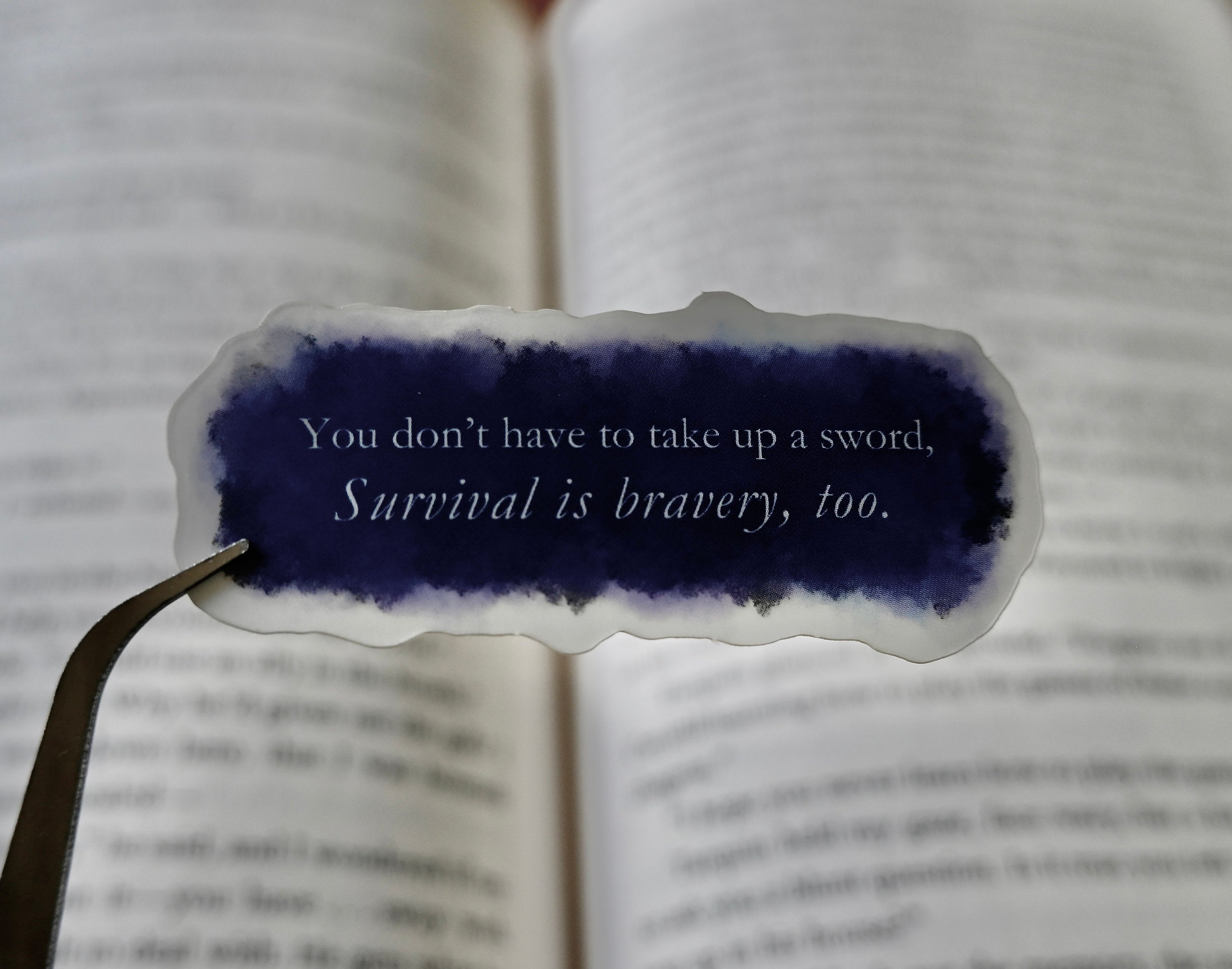 A Study in Drowning Sticker | Survival is Bravery Too | Officially Licensed Ava Reid Sticker