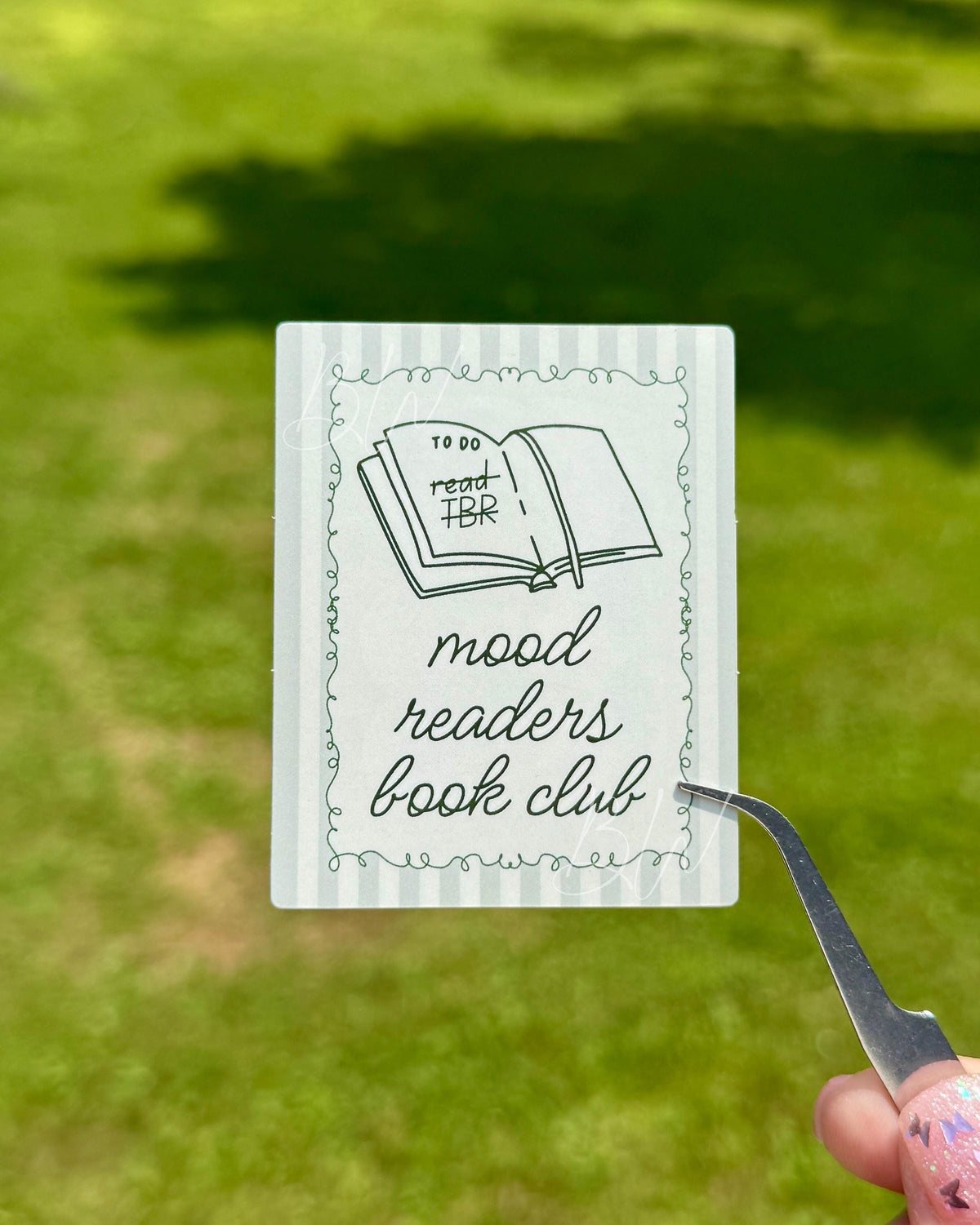Mood Reader Book Club Sticker | Funny Bookish Vinyl Sticker for Readers | Reader Sticker for Planners, Laptops, Kindles, Water Bottles