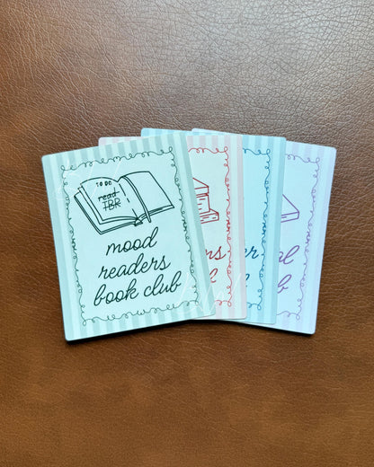 Mood Reader Book Club Sticker | Funny Bookish Vinyl Sticker for Readers | Reader Sticker for Planners, Laptops, Kindles, Water Bottles
