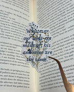 Our Souls Are Made Of | Wuthering Heights Quote Sticker | Emily Bronte Gothic Romance | Bookish Vinyl Sticker | Dark Academia Gift