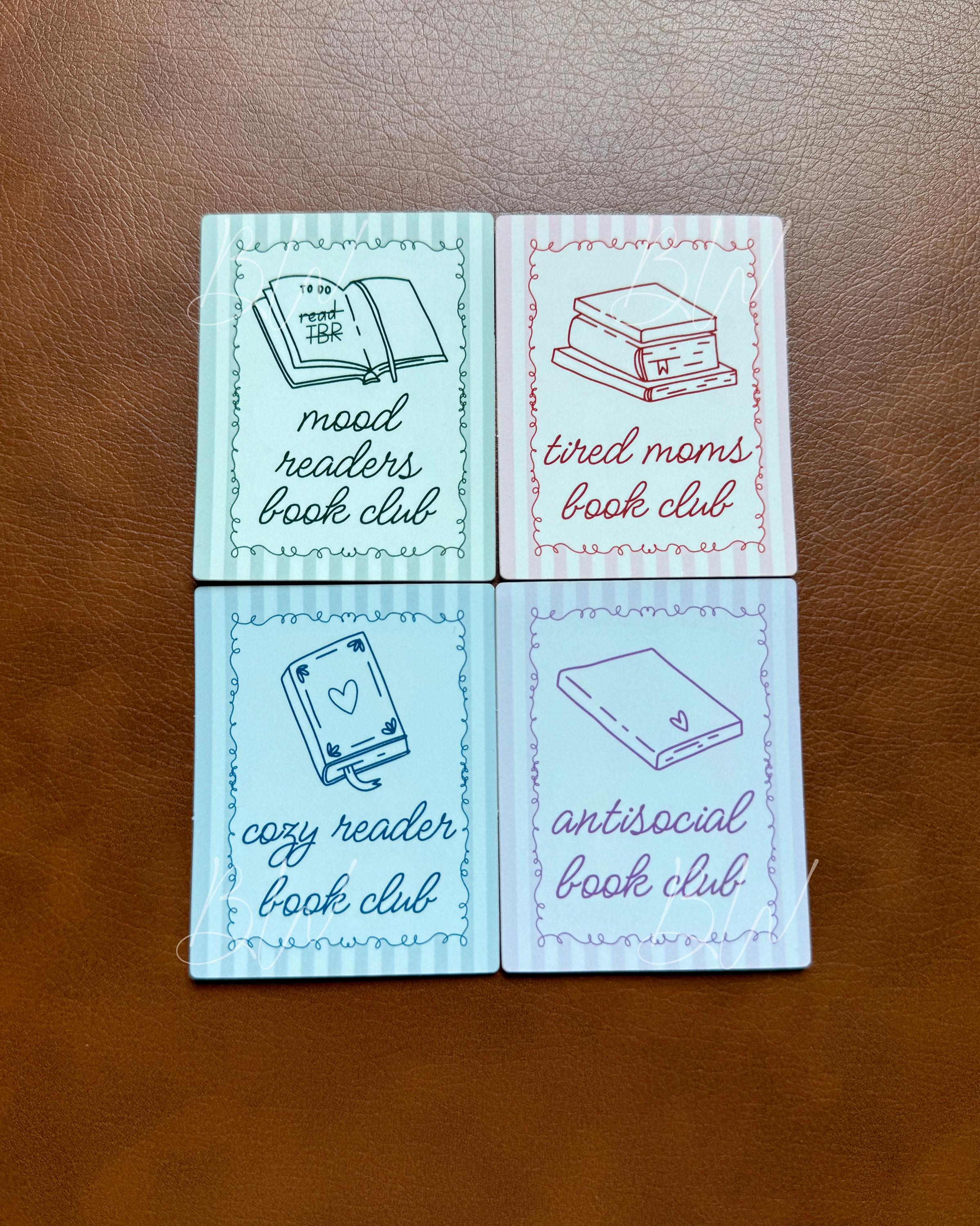 Antisocial Book Club Sticker | Funny Bookish Vinyl Sticker for Introverts | Reader Sticker for Planners, Laptops, Kindles, Water Bottles
