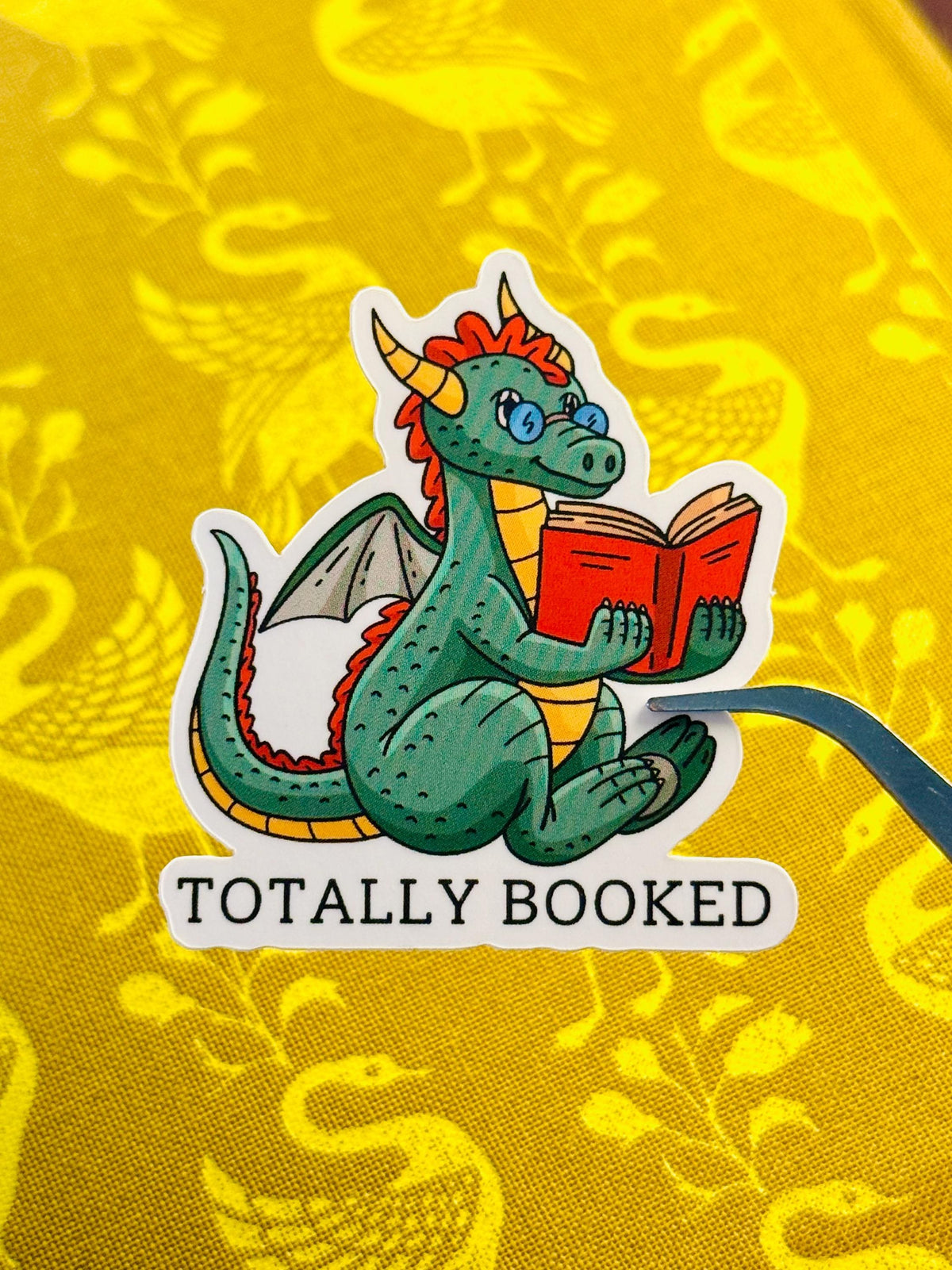 Book Dragon Sticker | Bookish Vinyl Decal for Fantasy Readers
