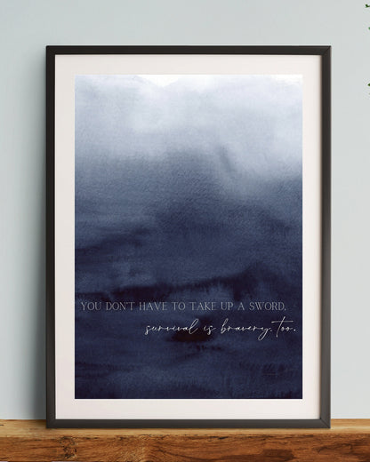 Survival is Bravery Art Print | A Study in Drowning | Officially Licensed Ava Reid Digital Print