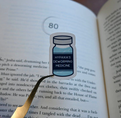LAST CHANCE Hypaxia’s Deworming Medicine Sticker | Crescent City Sticker | Officially Licensed Sarah J Maas Sticker | Kindle Book Laptop