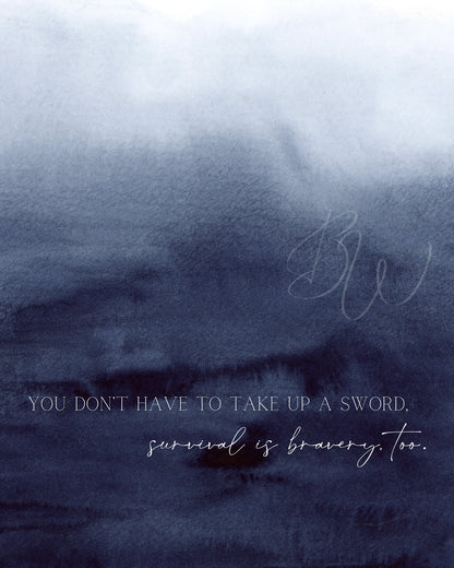 Survival is Bravery Art Print | A Study in Drowning | Officially Licensed Ava Reid Digital Print