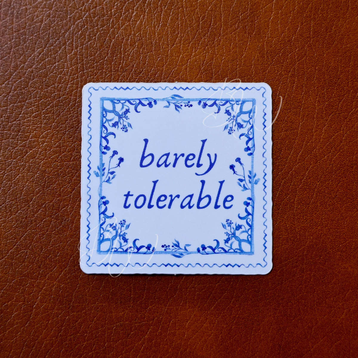 Pride and Prejudice Sticker | Barely Tolerable, Jane Austen Quote