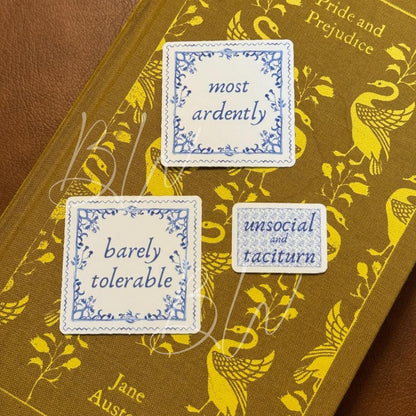 Most Ardently | Pride and Prejudice Jane Austen Sticker