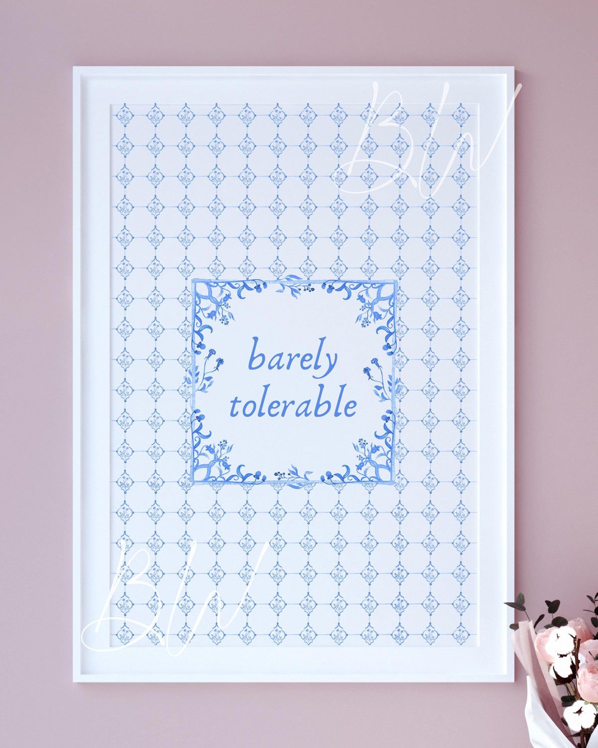 Barely Tolerable | Pride and Prejudice Digital Print | Pride and Prejudice Art | Jane Austen Wall Art