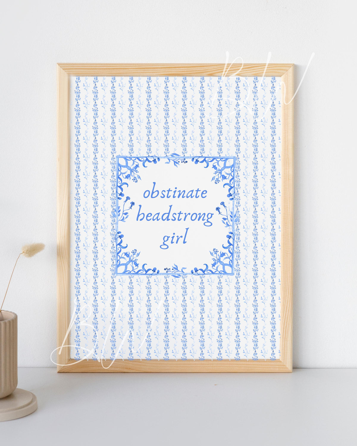 Obstinate Headstrong Girl | Pride and Prejudice Digital Print | Pride and Prejudice Art | Jane Austen Wall Art
