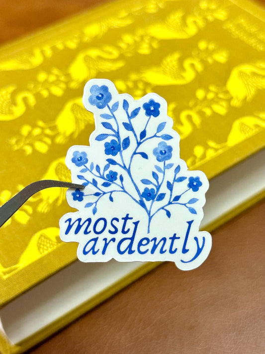 Most Ardently | Pride and Prejudice Jane Austen Sticker