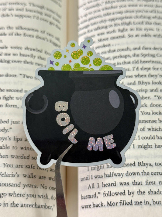 Boil Me Cauldron Sticker | Holographic Witchcraft Decal