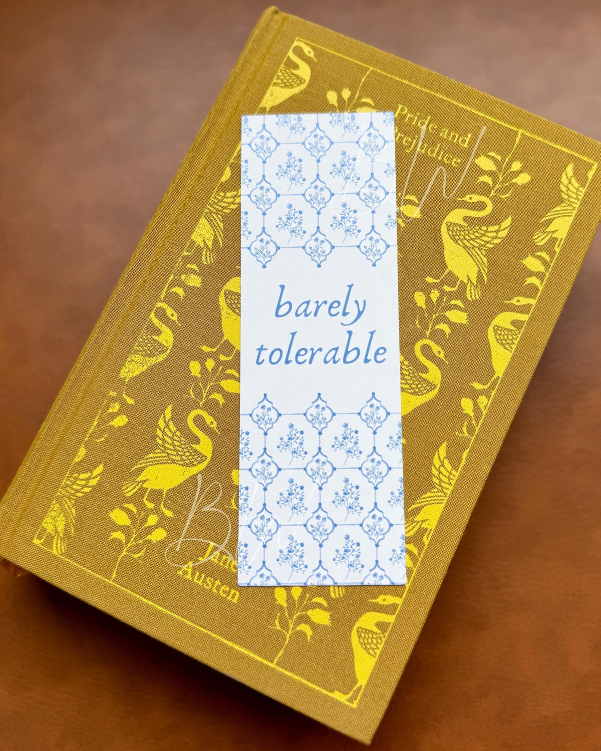 Most Ardently / Barely Tolerable Double Sided Bookmark | Pride and Prejudice | Jane Austen Bookmark
