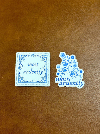 Most Ardently | Pride and Prejudice Jane Austen Sticker