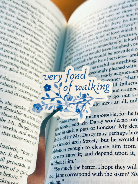 Pride and Prejudice Sticker | Very Fond of Walking | Jane Austen
