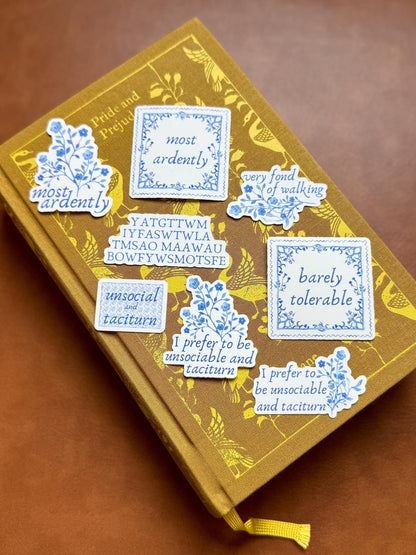 Pride and Prejudice Sticker | Very Fond of Walking | Jane Austen