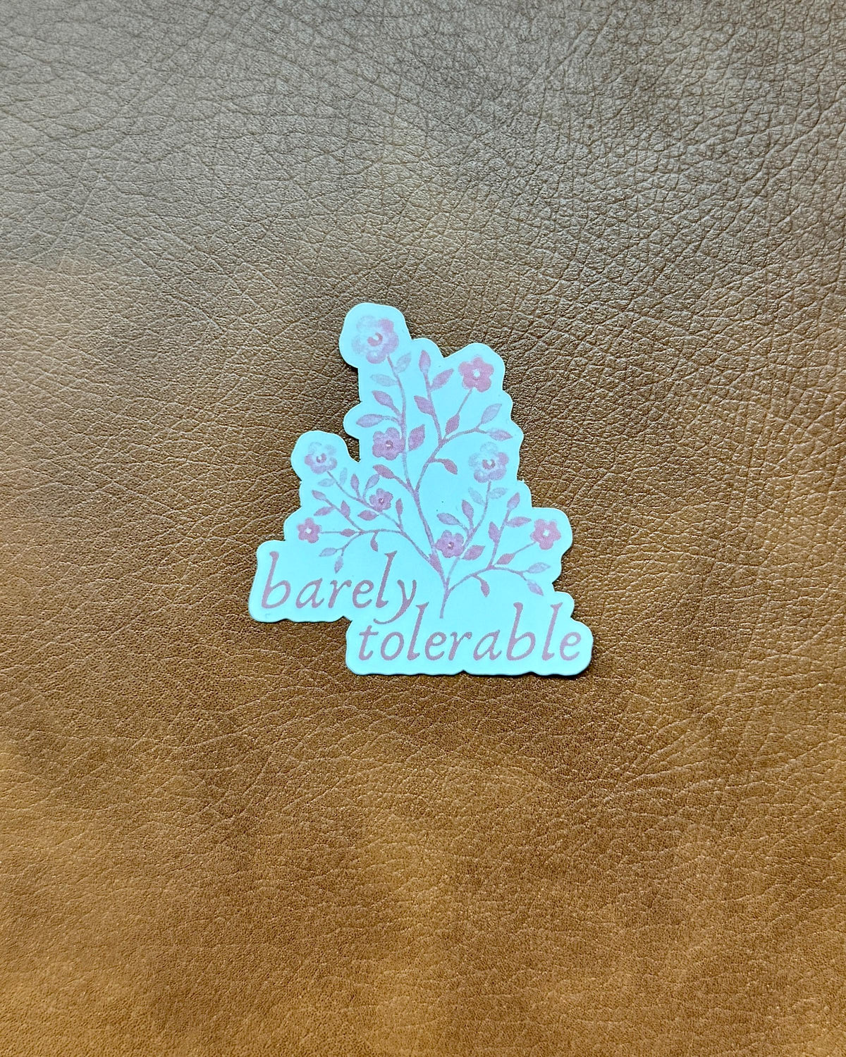 Barely Tolerable | Flowers | Jane Austen | Pride and Prejudice Floral Book Sticker