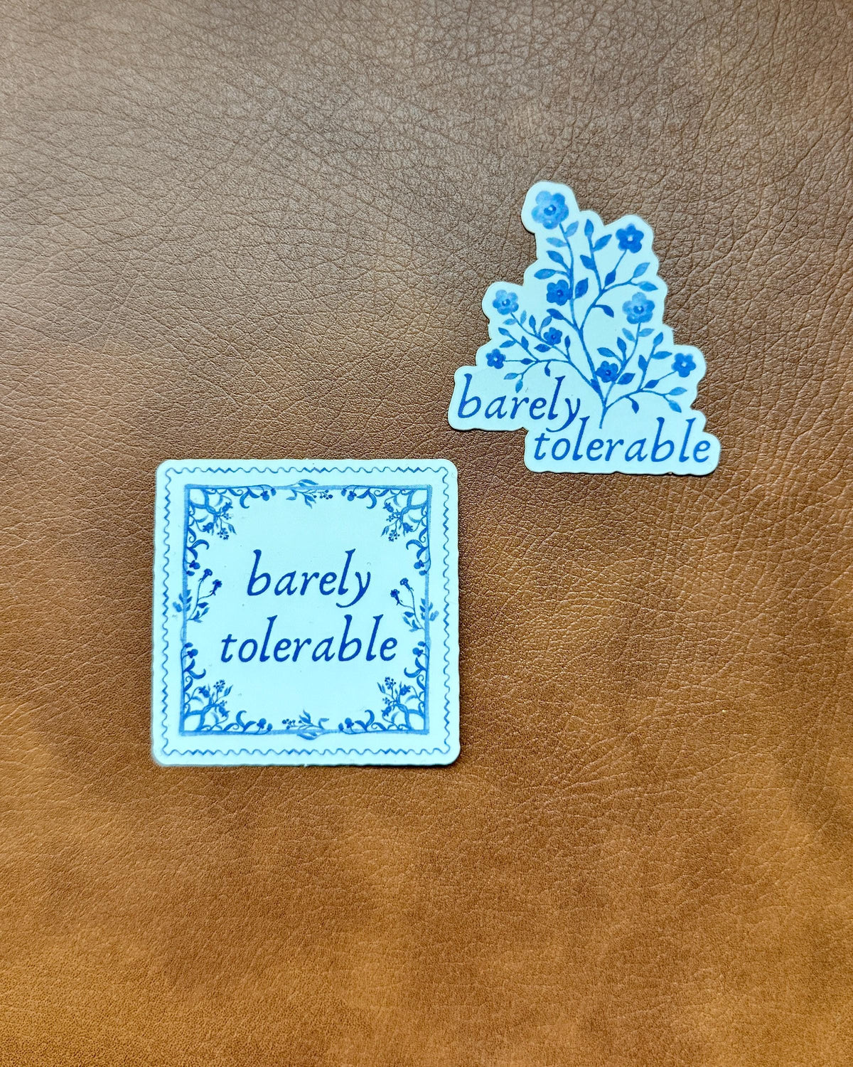 Barely Tolerable | Flowers | Jane Austen | Pride and Prejudice Floral Book Sticker