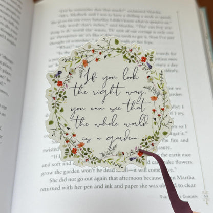 The Whole World Is A Garden | Secret Garden Sticker | Frances Hodgson Burnett Sticker | Book Sticker | Kindle Sticker