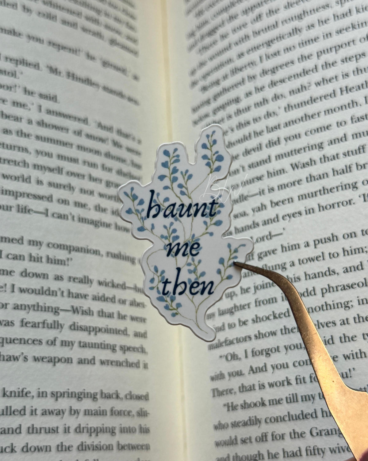Haunt Me Then | Wuthering Heights Sticker | Emily Bronte Vinyl Sticker | Classic Literature Gift | Bookish