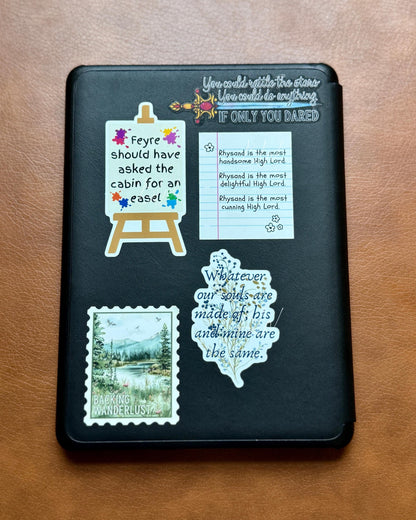 Our Souls Are Made Of | Wuthering Heights Quote Sticker | Emily Bronte Gothic Romance | Bookish Vinyl Sticker | Dark Academia Gift