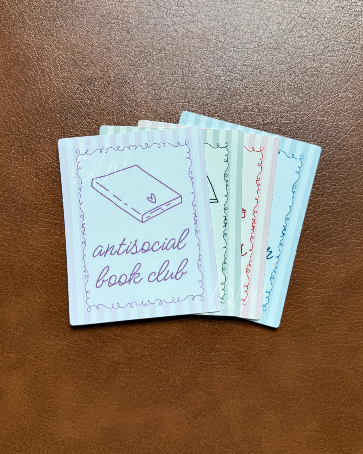 Antisocial Book Club Sticker | Funny Bookish Vinyl Sticker for Introverts | Reader Sticker for Planners, Laptops, Kindles, Water Bottles