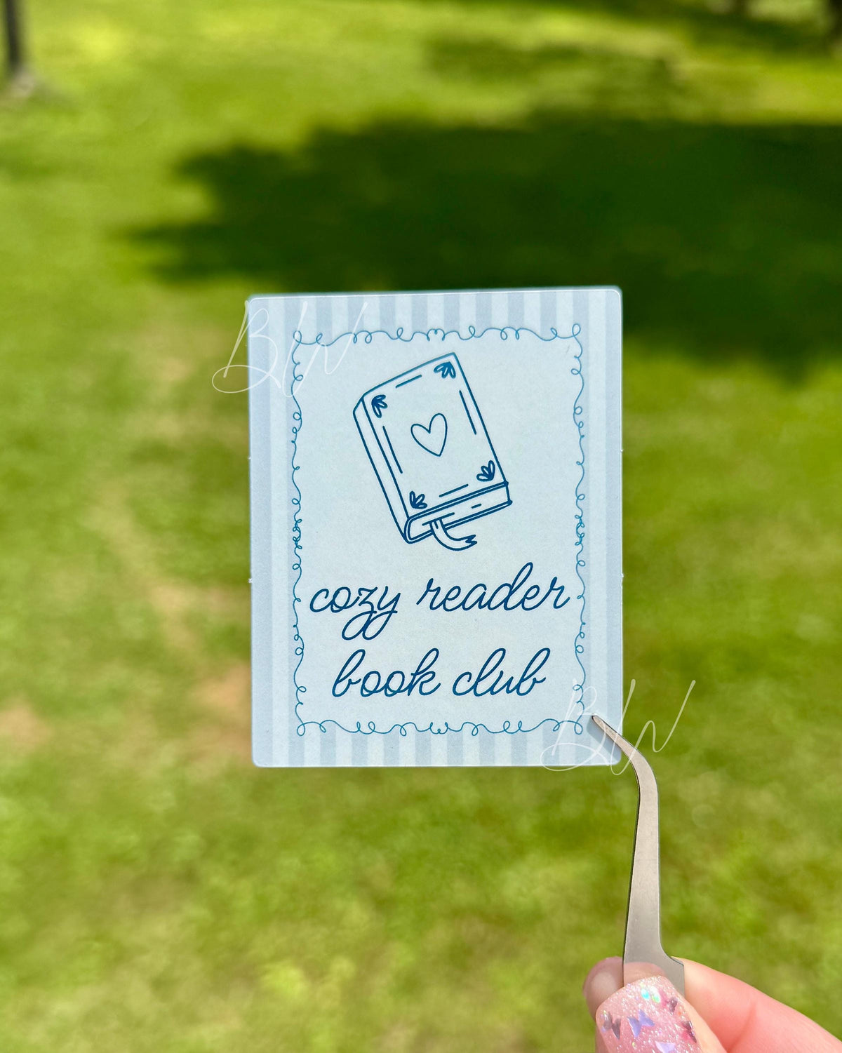 Cozy Reader Book Club Sticker | Funny Bookish Vinyl Sticker for Readers | Reader Sticker for Planners, Laptops, Kindles, Water Bottles