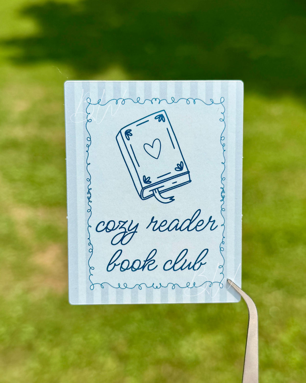 Cozy Reader Book Club Sticker | Funny Bookish Vinyl Sticker for Readers | Reader Sticker for Planners, Laptops, Kindles, Water Bottles