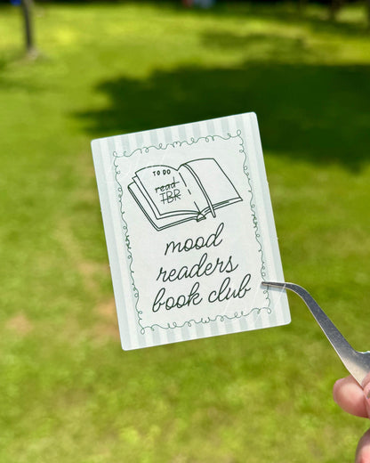Mood Reader Book Club Sticker | Funny Bookish Vinyl Sticker for Readers | Reader Sticker for Planners, Laptops, Kindles, Water Bottles
