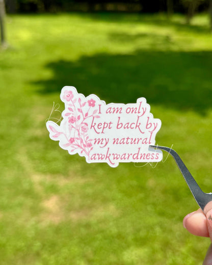 Awkwardness | Sense and Sensibility Jane Austen Sticker | Book Kindle Laptop Planner Sticker | Bookish Vinyl Sticker | Classic Lit Gift