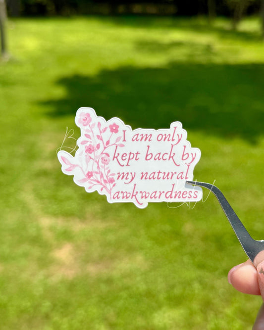 Awkwardness | Sense and Sensibility Jane Austen Sticker | Book Kindle Laptop Planner Sticker | Bookish Vinyl Sticker | Classic Lit Gift