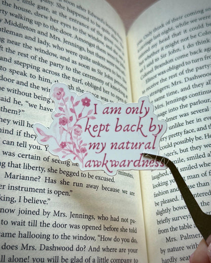 Awkwardness | Sense and Sensibility Jane Austen Sticker | Book Kindle Laptop Planner Sticker | Bookish Vinyl Sticker | Classic Lit Gift