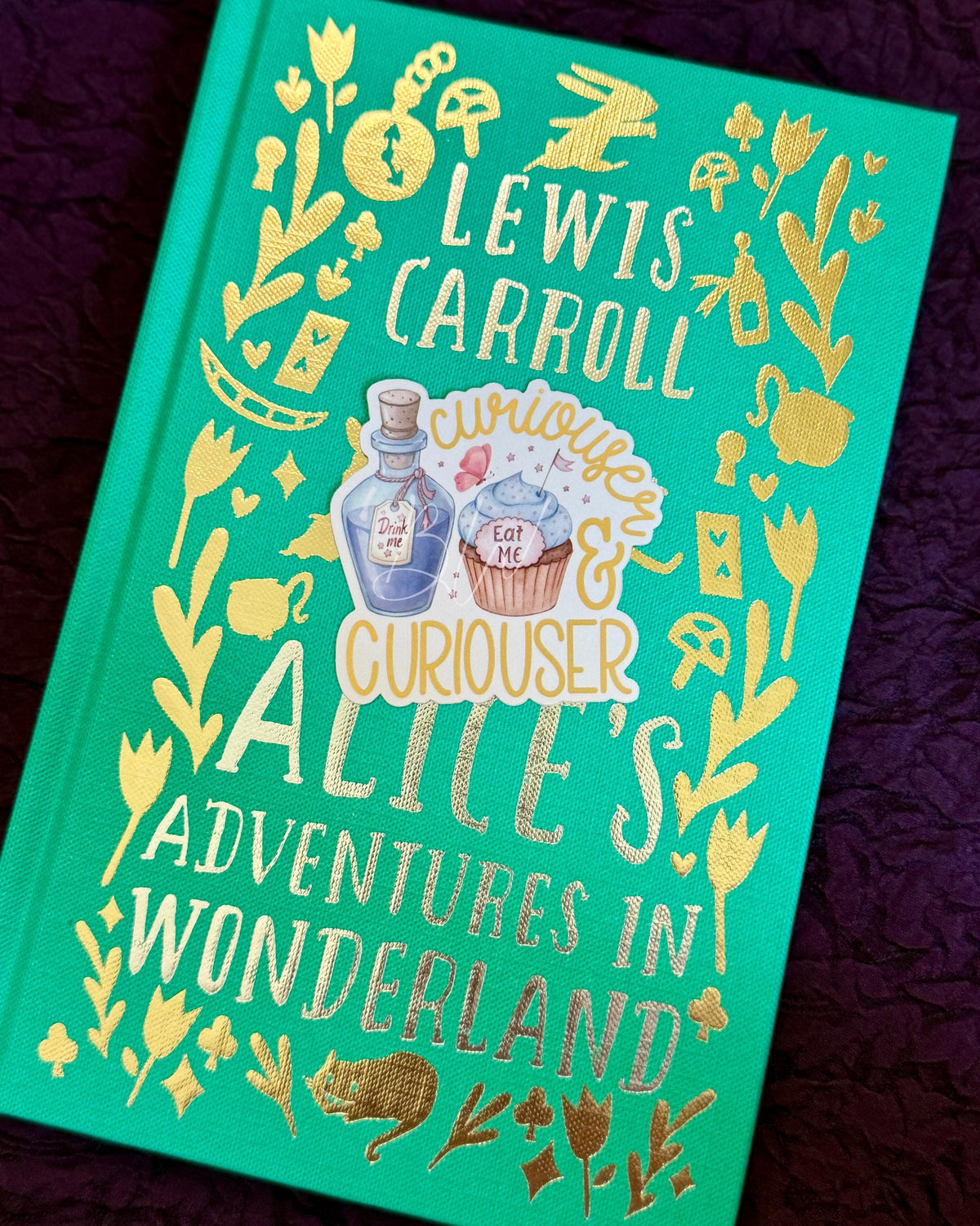 Curiouser Vinyl Sticker | Alice in Wonderland, Bookish Gift