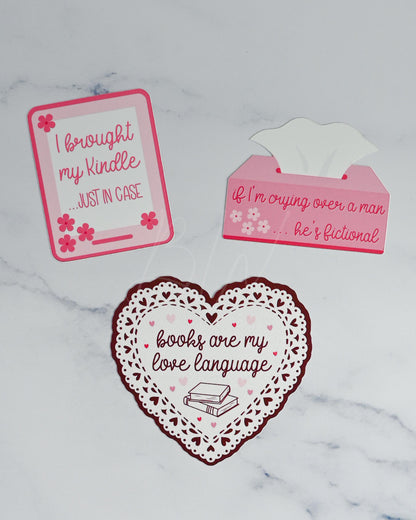 Books Are My Love Language | Bookish Vinyl Sticker | For Book Lovers, Readers, Kindle Accessories