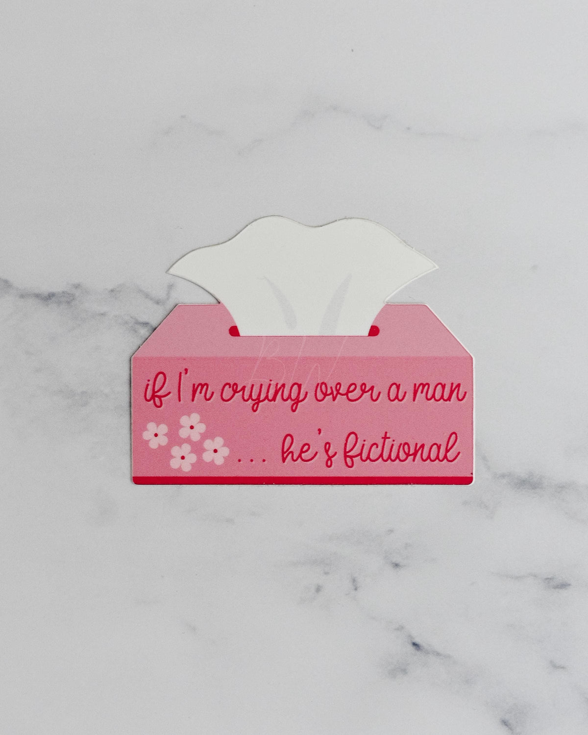Bookish Vinyl Sticker | If I’m Crying Over a Man .. He’s Fictional | Funny Reading Sticker, Book Lover Gift