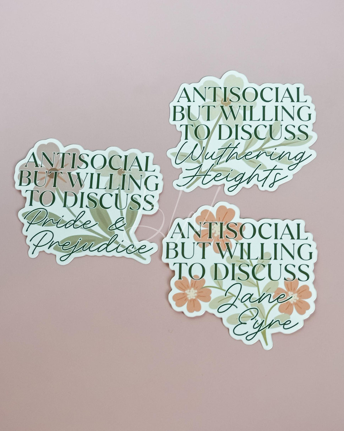 Antisocial But Willing to Discuss Jane Eyre Sticker | Charlotte Bronte Bookish Sticker