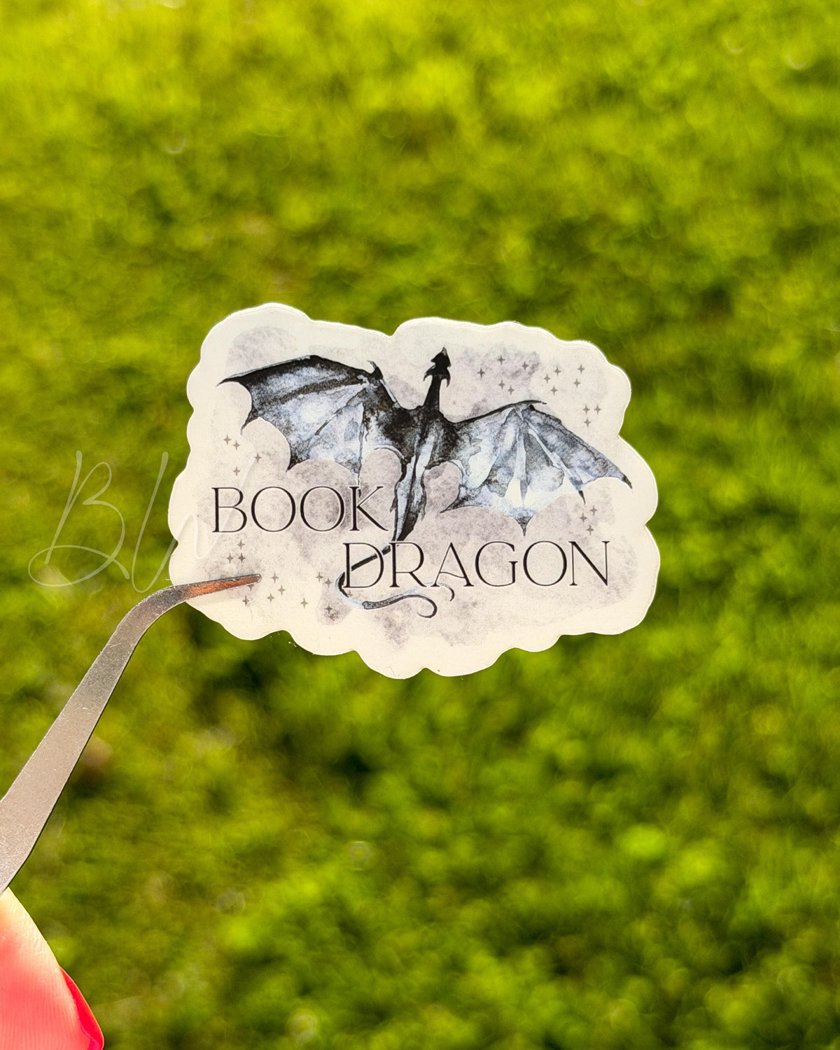 Book Dragon / Wyvern | Watercolor Book Lover Sticker