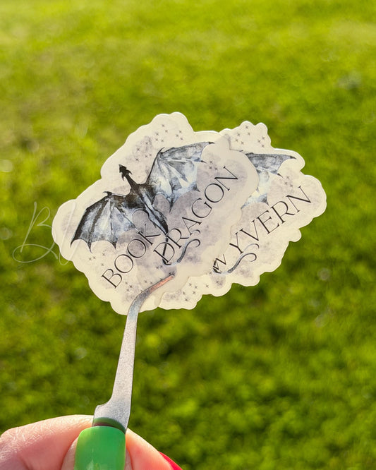 Book Dragon / Wyvern | Watercolor Book Lover Sticker