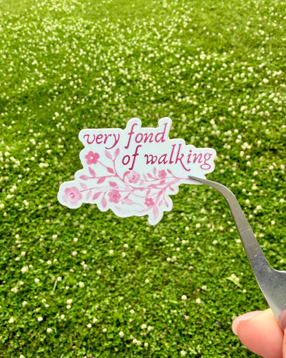 Pride and Prejudice Sticker | Very Fond of Walking | Jane Austen