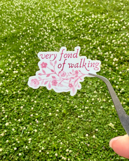 Pride and Prejudice Sticker | Very Fond of Walking | Jane Austen