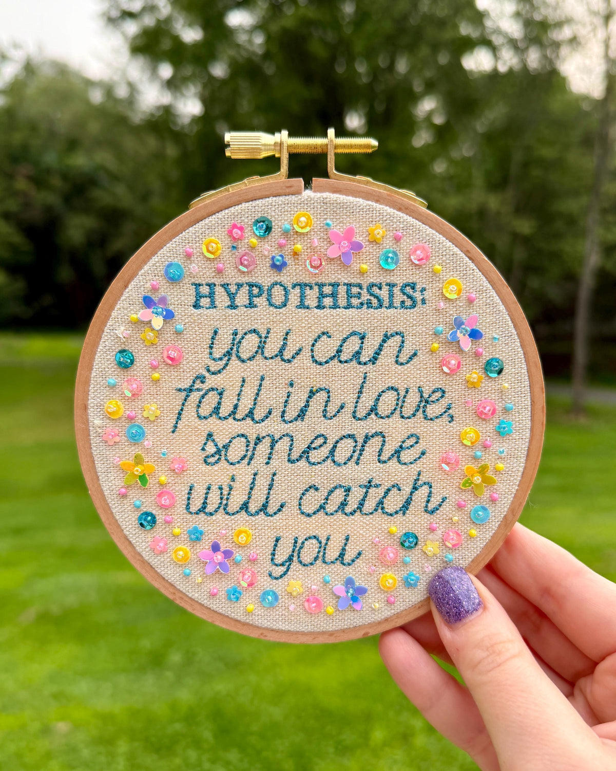 Love Hypothesis Embroidery Art